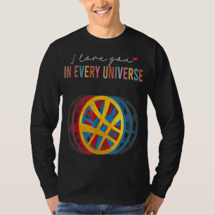 Ik hou van je in elk universum voor jongens Mannen T-shirt