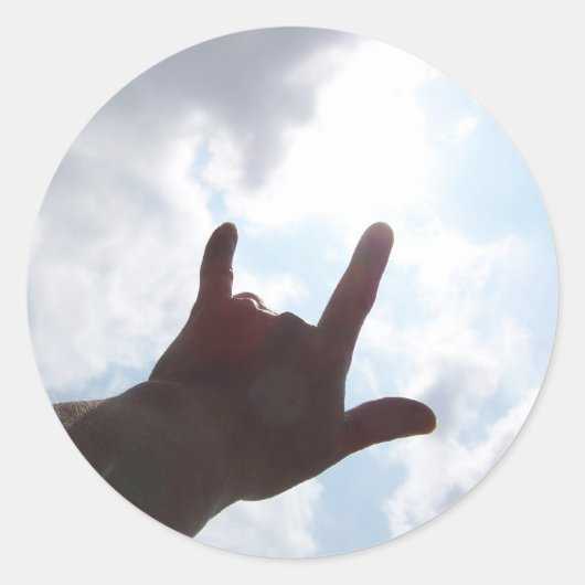 IK HOU VAN JE in gebarentaal Ronde Sticker (Voorkant)