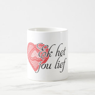 Ik hou van je in het Afrikaans Koffiemok