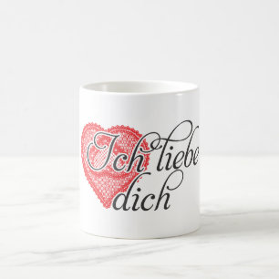 Ik hou van je in het Duits Koffiemok