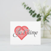 Ik hou van je in het Frans - Je taime Briefkaart (Staand voorkant)