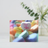 Ik hou van je, in het hart Snoep Briefkaart (Staand voorkant)