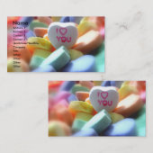 Ik hou van je, in het hart Snoep Visitekaartje (Voorkant / Achterkant)