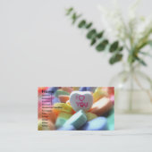 Ik hou van je, in het hart Snoep Visitekaartje (Staand voorkant)