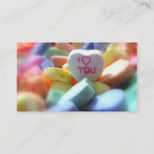 Ik hou van je, in het hart Snoep Visitekaartje (Achterkant)