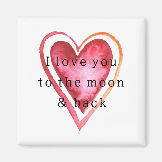 Ik hou van je in het hart van de maan magneet (Voorkant)