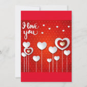 Ik hou van je in het rood bedankkaart (Voorkant)