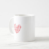 Ik hou van je in het rood koffiemok (Voorkant links)