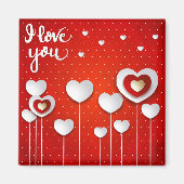 Ik hou van je in het rood magneet (Voorkant)