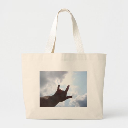 Ik hou van je in het teken grote tote bag (Voorkant)