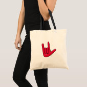 Ik hou van je in het teken tote bag (Voorkant (product))
