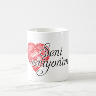 Ik hou van je in het Turks - Seni seviyorum Koffiemok