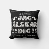 Ik hou van je in het Zweeds - Jag älskar graf Kussen (Voorkant)