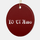 "IK HOU VAN JE" IN ITALIAANSE ORNATIE KERAMISCH ORNAMENT (Links)