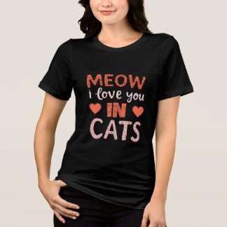 Ik hou van je in katten Tri-Blend shirt