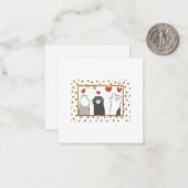 "Ik hou van je" in kattengebarentaal Notitiekaartje (Voorkant / Achterkant in situ)