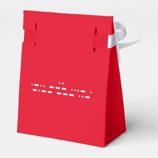 "Ik hou van je" in Morse Code Bedankdoosjes (Achterkant)