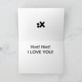 Ik hou van je in Morse Code met Lipstick Print Kaa Kaart (Binnen)