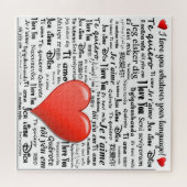 Ik hou van je in veel talen legpuzzel (Horizontaal)