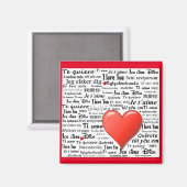 Ik hou van je in veel talen magneet (Voorkant / Achterkant)