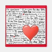 Ik hou van je in veel talen magneet (Voorkant)