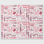 Ik hou van je in verschillende talen | FEESTDAGEN Cadeaupapier (Vlak)