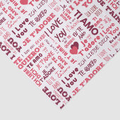 Ik hou van je in verschillende talen | FEESTDAGEN Tissuepapier (Detail)