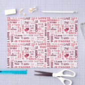 Ik hou van je in verschillende talen | FEESTDAGEN Tissuepapier (Craft)