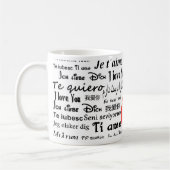 Ik hou van je in verschillende talen koffiemok (Links)