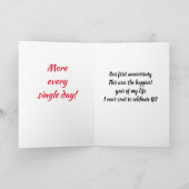 IK HOU VAN JE - JE MAakt ME GELUKKIG!!!! LIEFDESKA Kaart (Binnen)