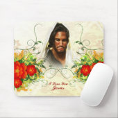 Ik hou van je Jesus / Abstracte Art 42A Mousepad Muismat (Met muis)