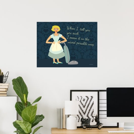 Ik hou van je, jij suck poster (Thuiskantoor)