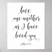 Ik hou van je, John 13:34 Poster (Voorkant)