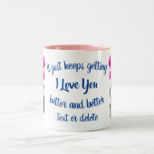 Ik hou van je jongleren Panda Flower Personalized Tweekleurige Koffiemok (Center)