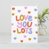 Ik hou van je Jubileum Valentijnsdag platte Kaart (Staand voorkant)