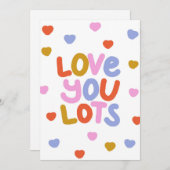 Ik hou van je Jubileum Valentijnsdag platte Kaart (Voorkant / Achterkant)