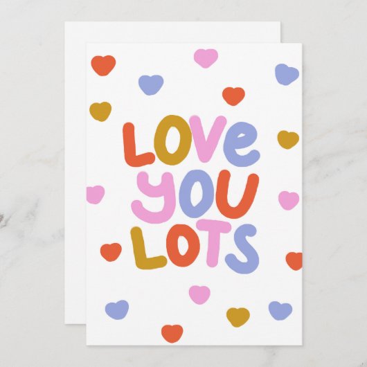 Ik hou van je Jubileum Valentijnsdag platte Kaart (Voorkant / Achterkant)