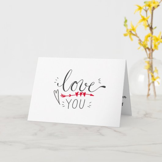 Ik hou van je kaart (Gele Bloem)