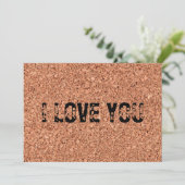 "Ik hou van je" Kaart (Staand voorkant)