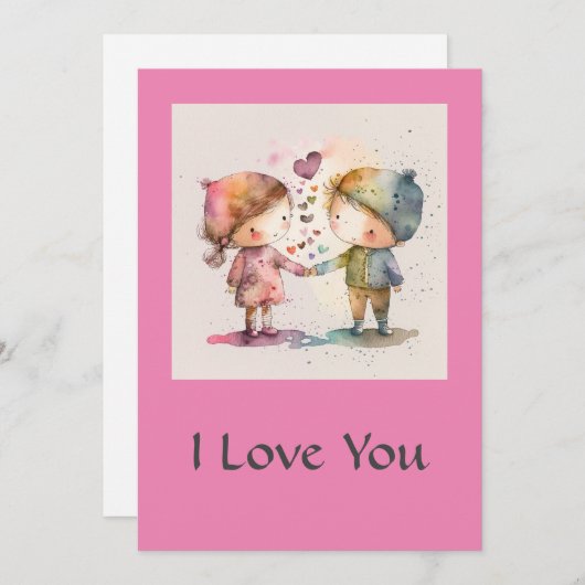 Ik hou van je kaart (Voorkant / Achterkant)