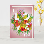 Ik hou van je kaart (Gele Bloem)