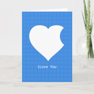 Ik hou van je Kaart-blauw Feestdagen Kaart