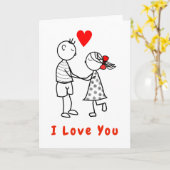 Ik hou van je Kaart Couple Love - Romantisch (Gele Bloem)