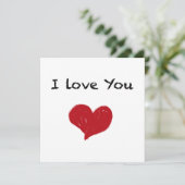"Ik hou van je"-kaart Kaart (Staand voorkant)