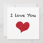 "Ik hou van je"-kaart Kaart (Voorkant)