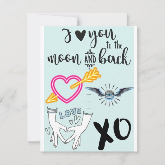 Ik hou van je kaart notitiekaartje (Voorkant)