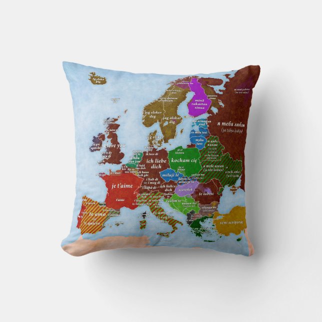 Ik hou van je Kaart Pillow Kussen (Voorkant)