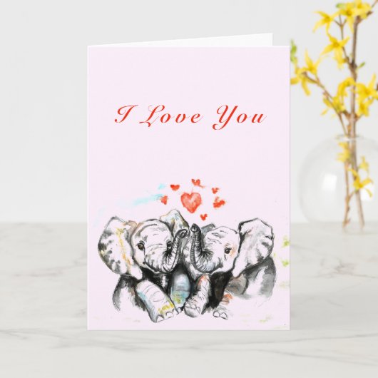 Ik hou van je Kaart Romantic (Gele Bloem)