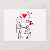 Ik hou van je Kaart Romantic Couple - Jouw naam -  (Achterkant)