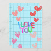 Ik hou van je Kaart | Valentijnsdag (Voorkant / Achterkant)